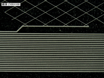 メタルメッシュと額縁配線の同時形成