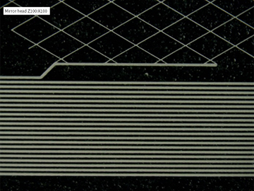メタルメッシュと額縁配線の同時形成