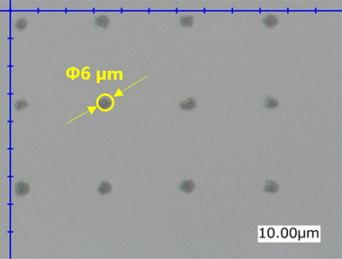 Printing results on glass substrate